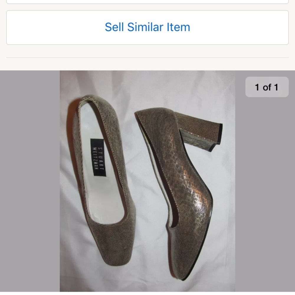 Stuart Weitzman Iridescent Metallic Snake Shoes - image 2